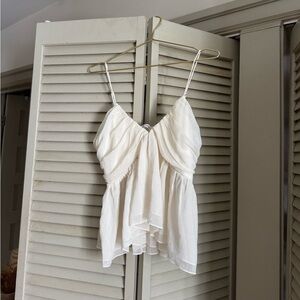 Abercrombie, tank top size medium White Layered Spaghetti Strap Top